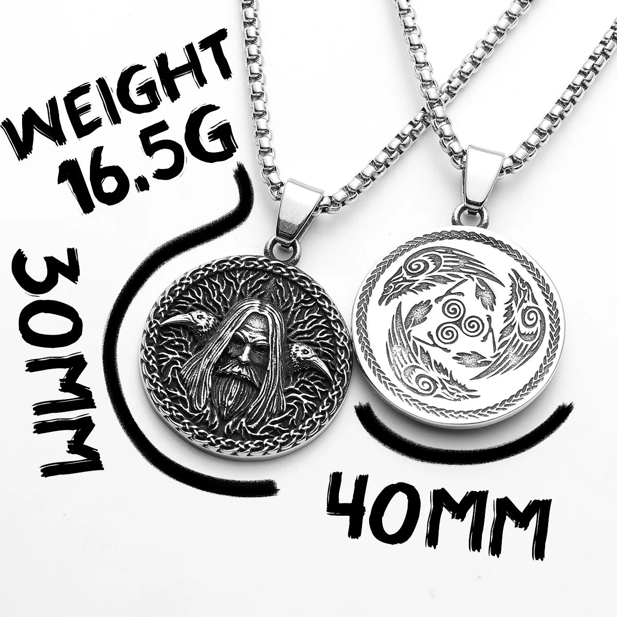 PENDRA Raven Wizard Steel Necklace