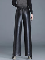 PENDRA Noir Flare High Waist Floor Length Pants