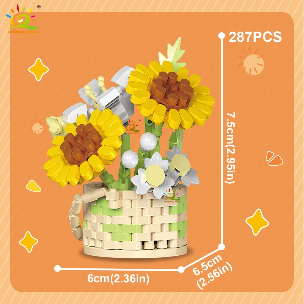 PENDRA Pot Rose Micro Building Set