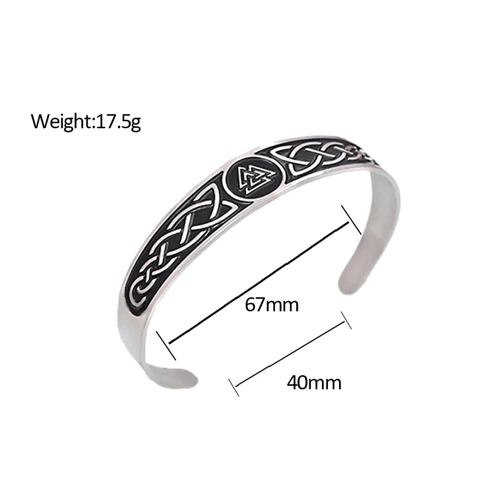 PENDRA Valknut Viking Stainless Steel Bracelet
