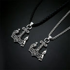 PENDRA Wolf Rune Hammer Necklace