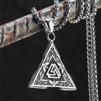 PENDRA Odin's Triangle Steel Necklace