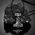 PENDRA Rune Vintage Leather Necklace