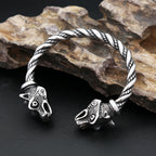 PENDRA Dragon Rune Stainless Steel Nordic Cuff Bracelet