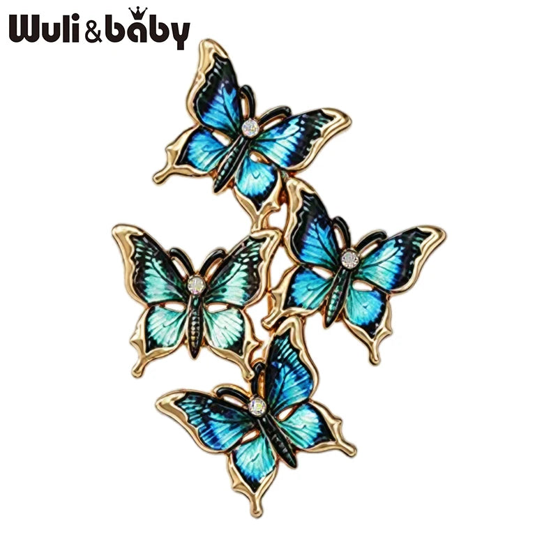 PENDRA Lines Of Butterflies Brooch