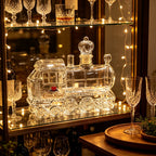 Crown Royal Train Shaped Glass Decanter 350ml Whiskey Bourbon Brandy Bottle Barware Collector Gift