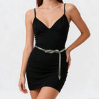 PENDRA Noraaya Rhinestone Snake Gothic Belt