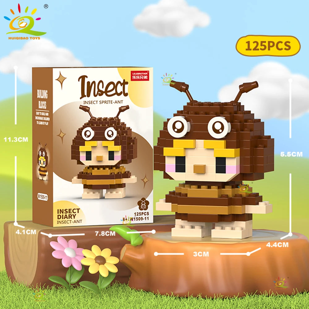 PENDRA Cute Insect Micro Building Set