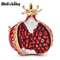 PENDRA Pomella Red Enamel Pomegranate Brooch