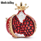 PENDRA Pomella Red Enamel Pomegranate Brooch