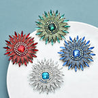 PENDRA Solara Sparkling Rhinestone Sun Brooch