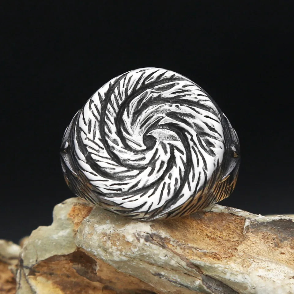 PENDRA Spiralforge Stainless Steel Spiral Ring