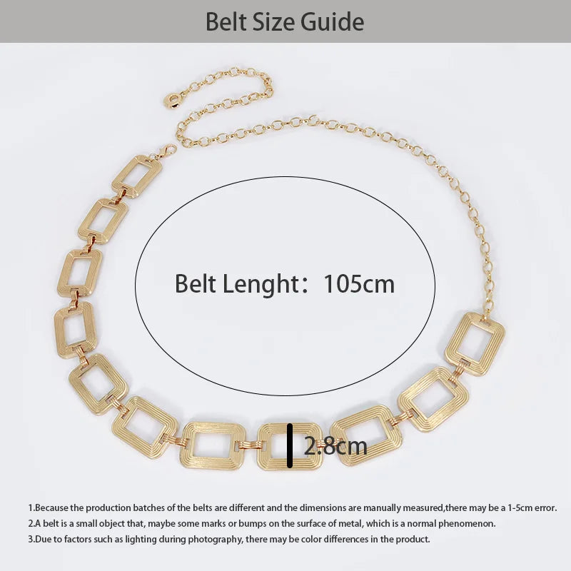 PENDRA Koraene Metal Silver Chain Punk Belt