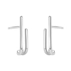 PENDRA Silver Double Layer Earrings
