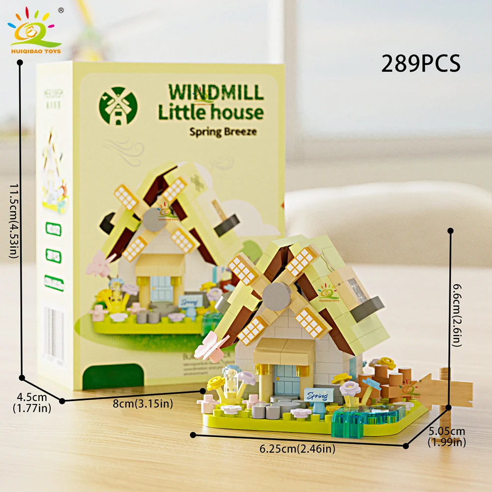 PENDRA Cute Windmill Micro Building Set