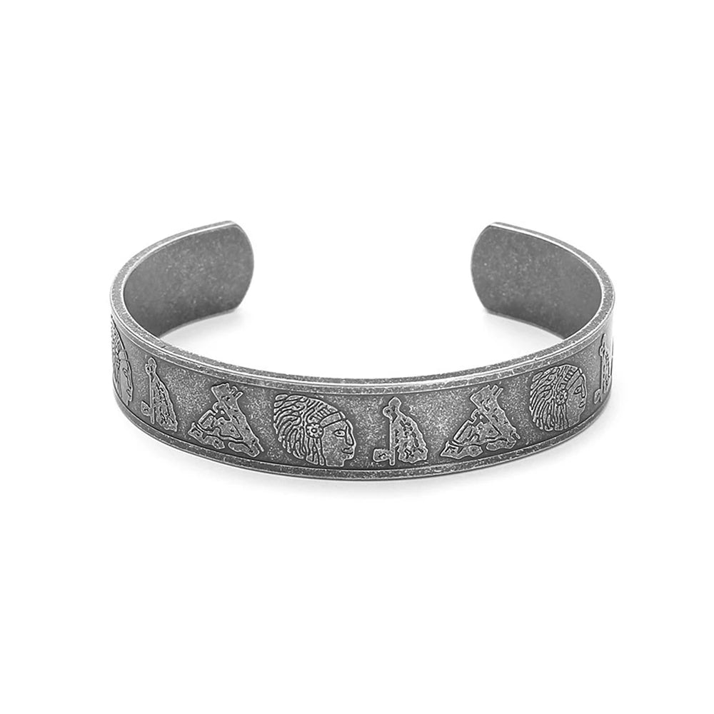 PENDRA Pharaohcuff Egyptian Pharaoh Pattern Bracelet