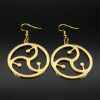 Hip Hop Bdsm Symbol Stainless Steel Earrings For Women Men Gold Color Fifty Shades Of Grey Logo Earring Party Jewelry Gift