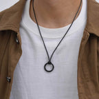 PENDRA Mobius Black Pendant Necklace