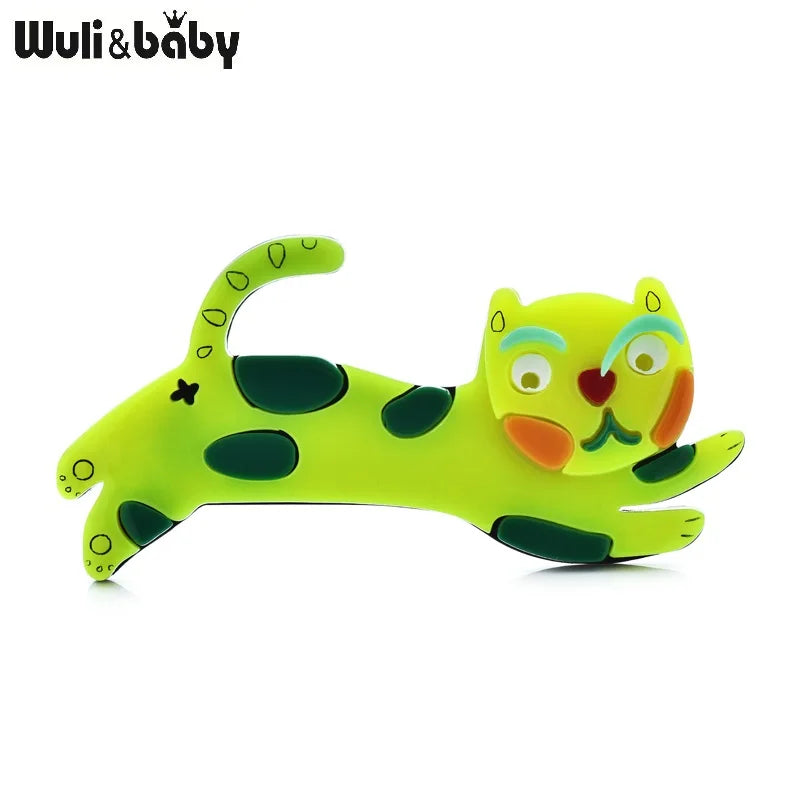 PENDRA Cute Acrylic Cat Brooch