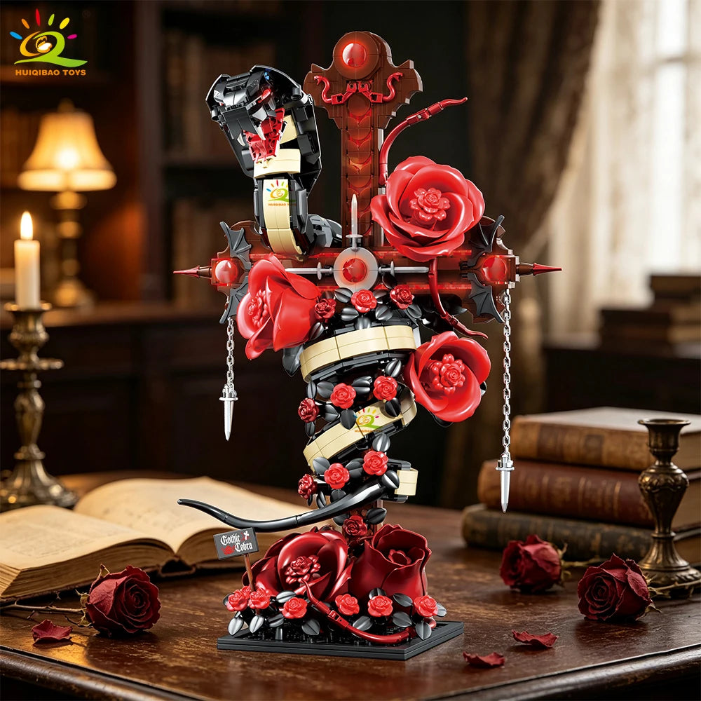 PENDRA Snake Rose Floral Building Set