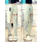 PENDRA Waist Embroidered Straight Trousers