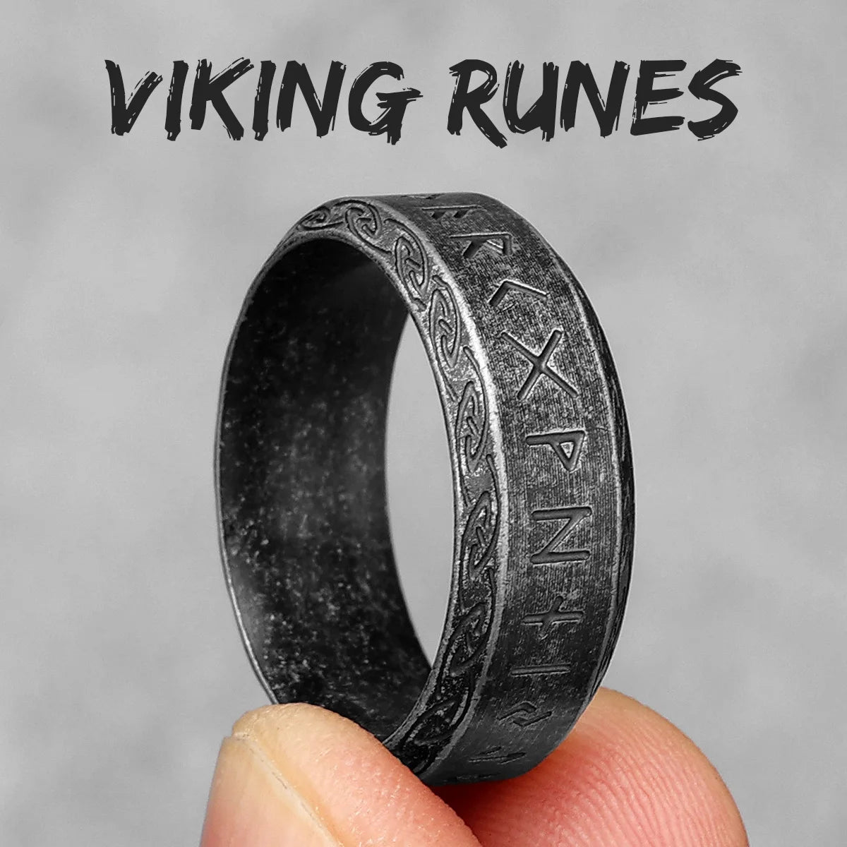 Vintage Nordic Viking Runes Celtic Knot Series Stainless Steel Womens Mens Rings Punk Biker Jewelry Creativity Gift Wholesale