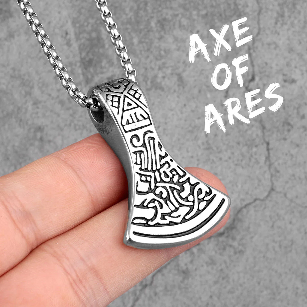 PENDRA Axe Ares Boyfriend Steel Necklace