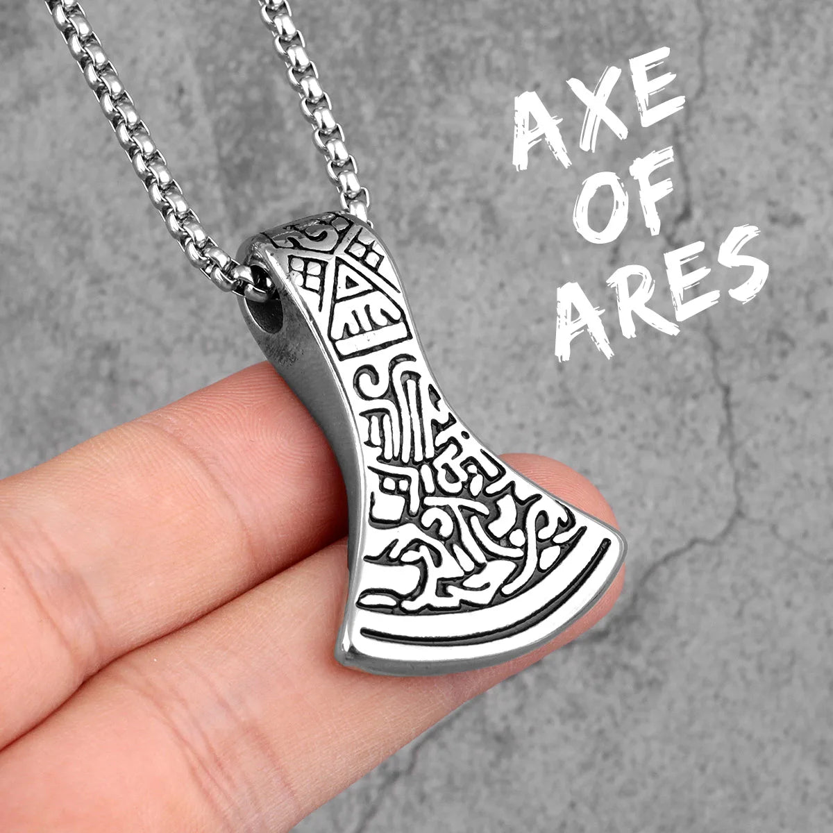 PENDRA Axe Ares Boyfriend Steel Necklace