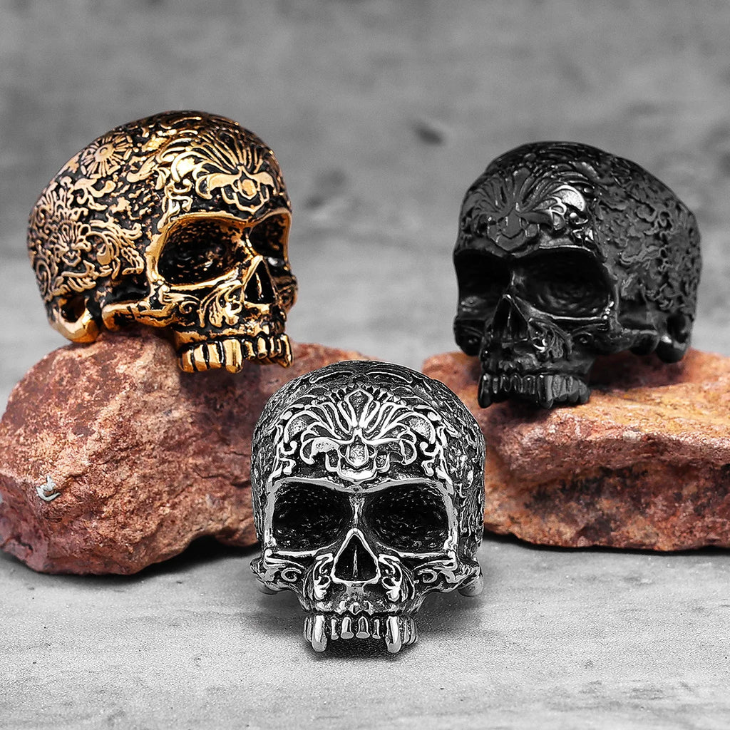 PENDRA Skull Boyfriend Biker Steel Ring