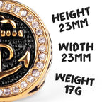 PENDRA Anchor Navy Ocean Steel Ring