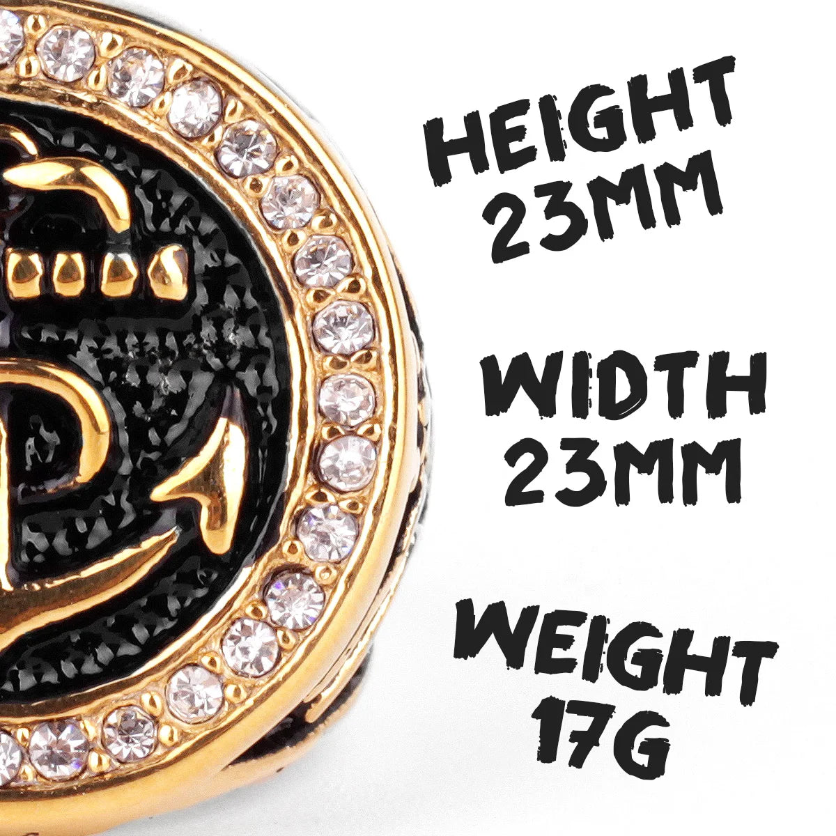 PENDRA Anchor Navy Ocean Steel Ring