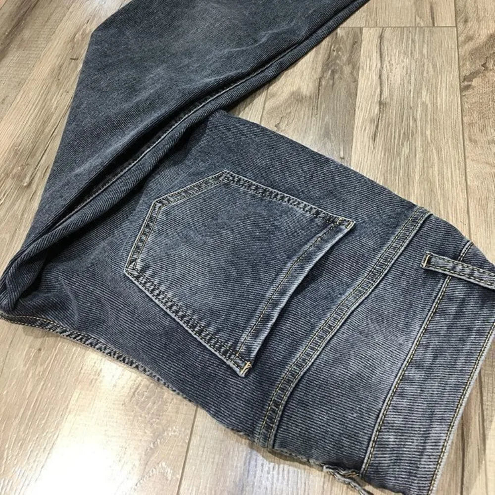 Fashion Men's Casual Denim Jeans High-quality Slim Fit Spring Autumn Blue Stretch Cowboy Stylish Luxury Clothing Men Trousers