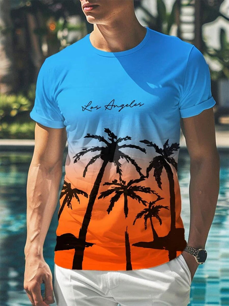 PENDRA Hawaiian Print Are T-Shirt
