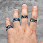 Multiple Color Cute Owl Stainless Steel Womens Mens Rings Punk for Gril Boyfriend Jewelry Creativity Gift Dropshipping Wholesale