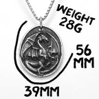 PENDRA Dragon Shield Steel Necklace