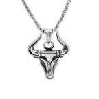 PENDRA Bullforge High Polish Stainless Steel Bull Pendant