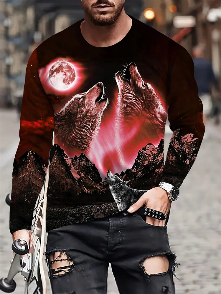 PENDRA Animal Print Long Sleeve T-Shirt