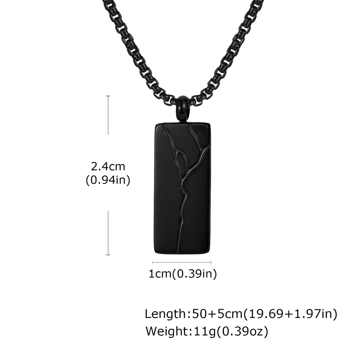 PENDRA Square Crack Pendant Necklace