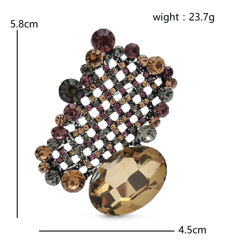 PENDRA Florielle35 Crystal Brooch