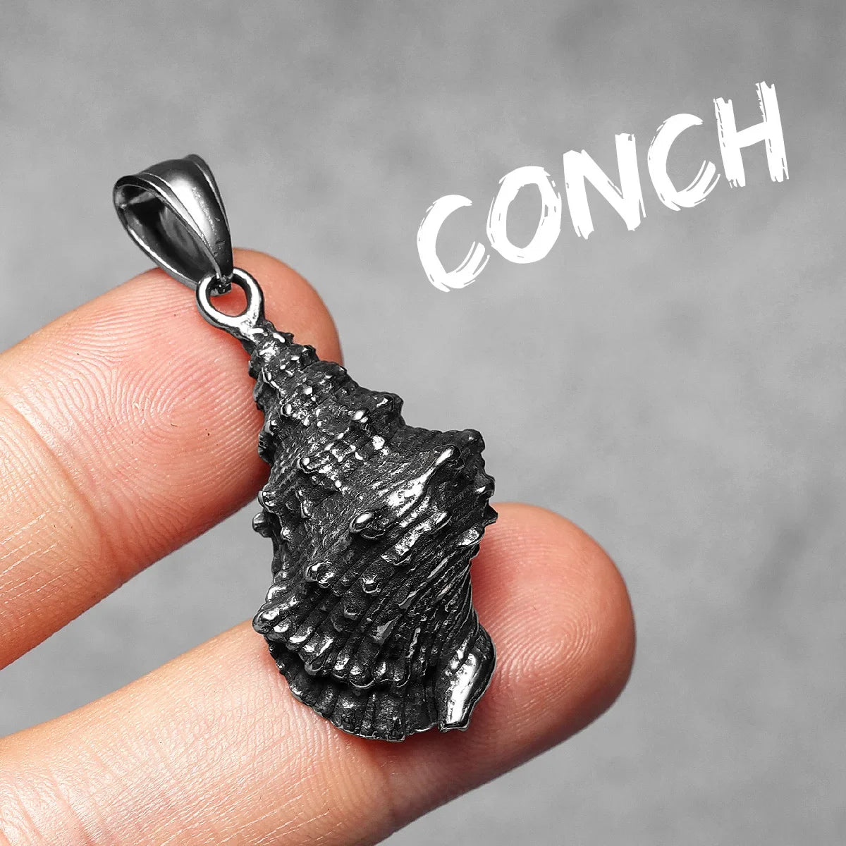 PENDRA Conch Stuff Steel Necklace