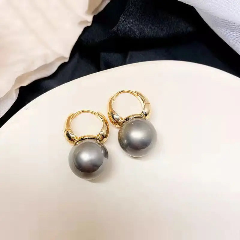 VENTFILLE Silver Gold Color Pearl Hoop Earrings for Women Girl Gift Wedding Party Clasp Jewelry Dropshipping Wholesale