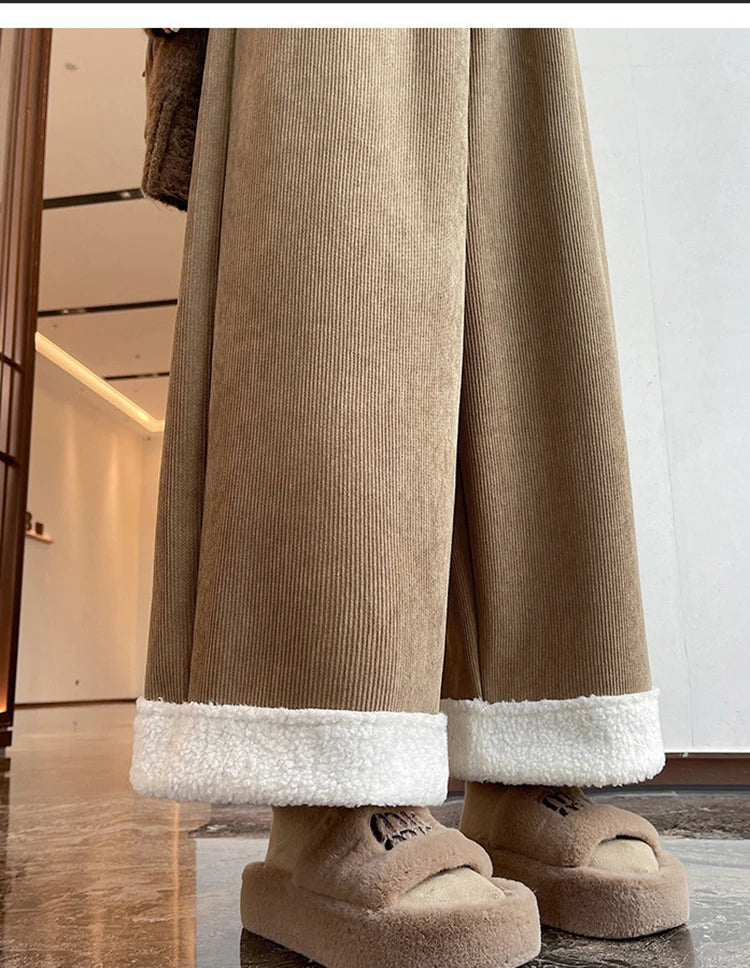 PENDRA Corduroy Splicing Lamb Pants