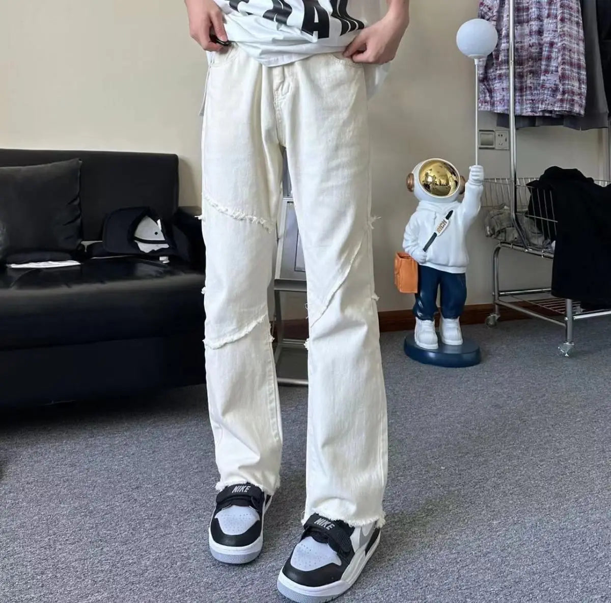 PENDRA Straight Menswear Italy Trousers