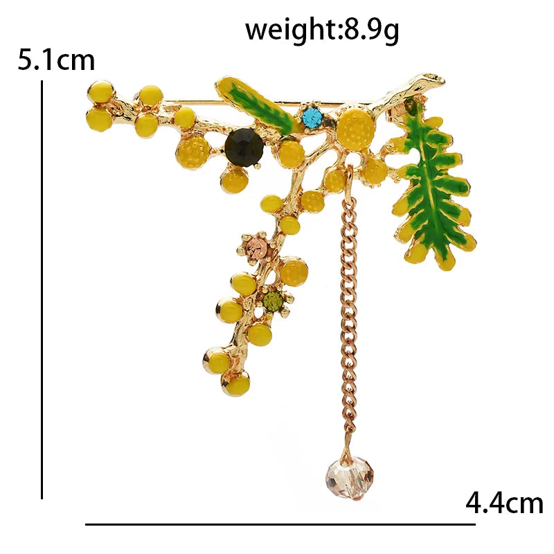 PENDRA Orchard Enamel Fruit Crystal Brooch
