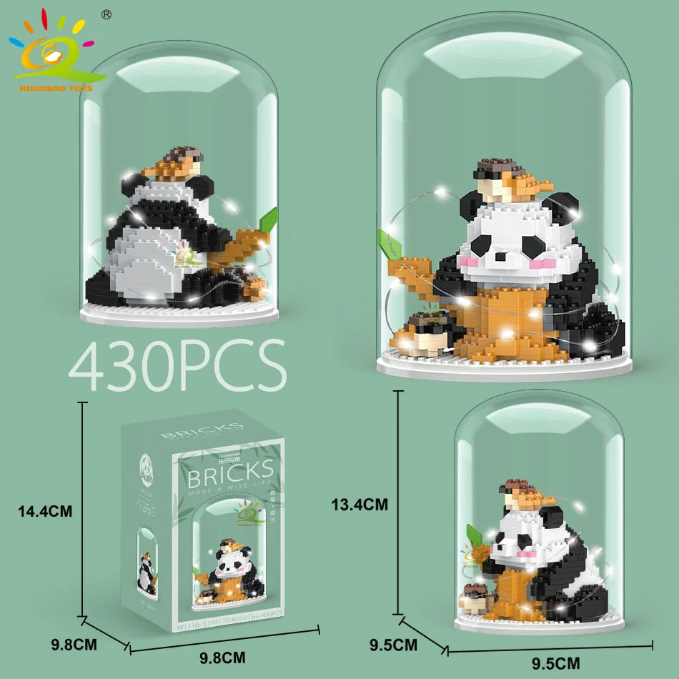 PENDRA Cute Panda Micro Building Set