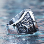 PENDRA Wolfrune Retro Viking Wolf Ring