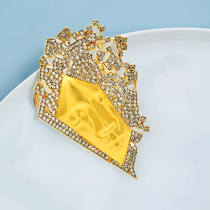 PENDRA Charming Art Face Brooch