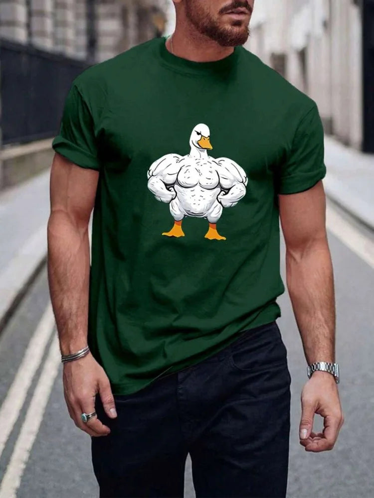 Summer Daily Casual Men's Gradient Short-sleeved Top Outdoor Sports Men's T-shirt Street Fashion T-shirt Letter-printed Mens Top