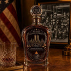 Patriotic 9/11 Memorial Glass Decanter 350mL 25th Anniversary Tribute Liquor Bottle Decorative Collectible Keepsake Gift