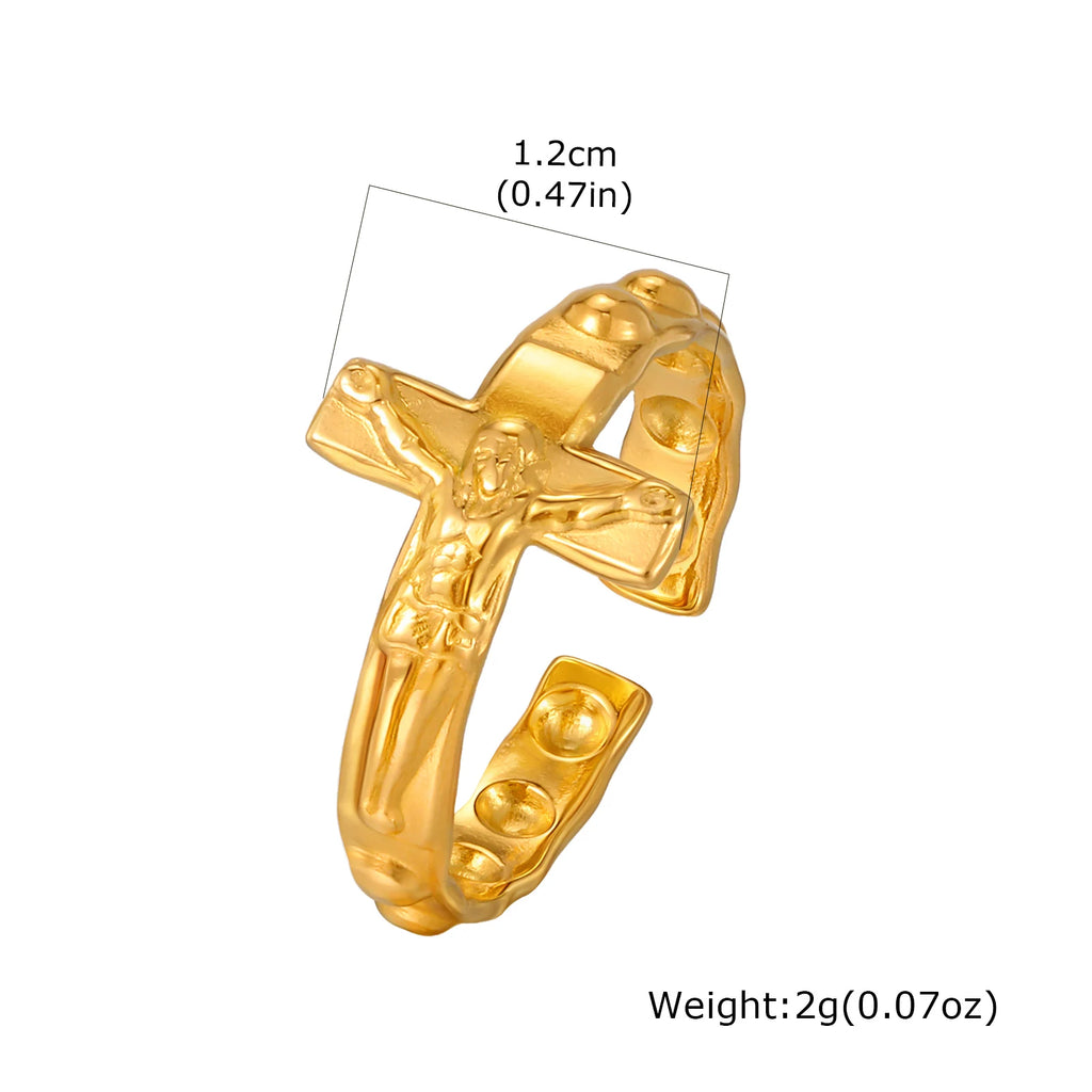 PENDRA Quinorin Cross Charm Ring